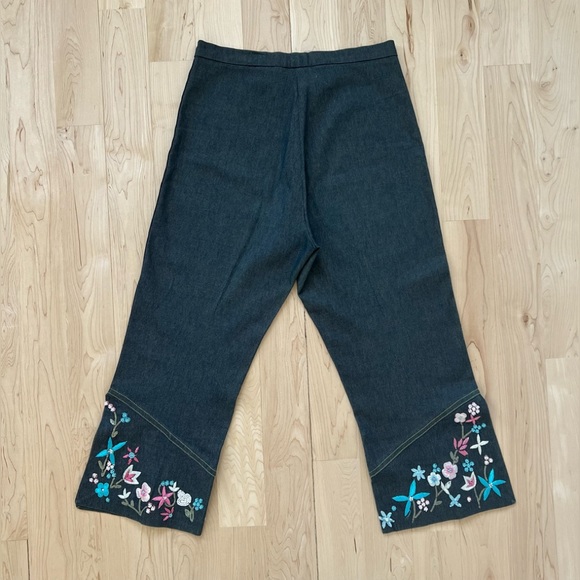 Vintage! Anitsa Paris Flower Jeans Capris - Picture 2 of 6